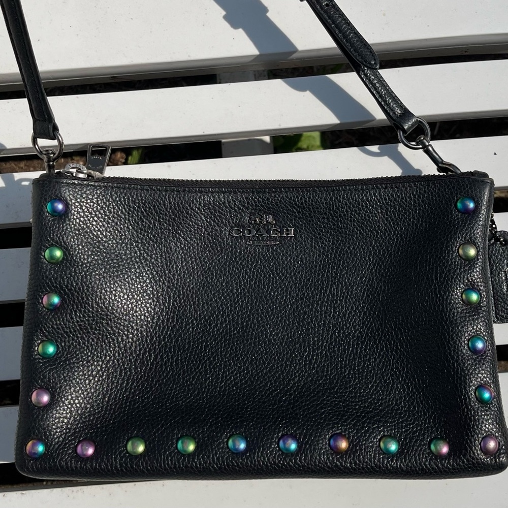 RARE Coach Lyla Crossbody with Oil Slick Rivets - Hologram Holographic F24467
